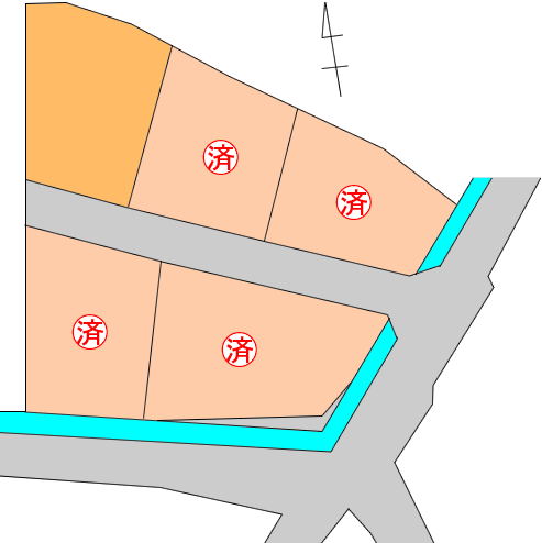 岩本分譲地 区画図